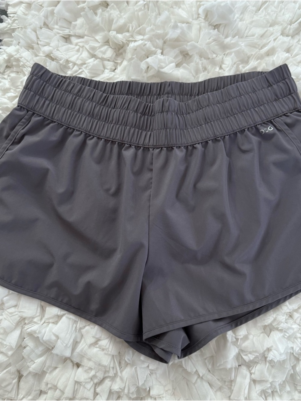 DSG Women's Gray Athletic Shorts with Elastic Waistband